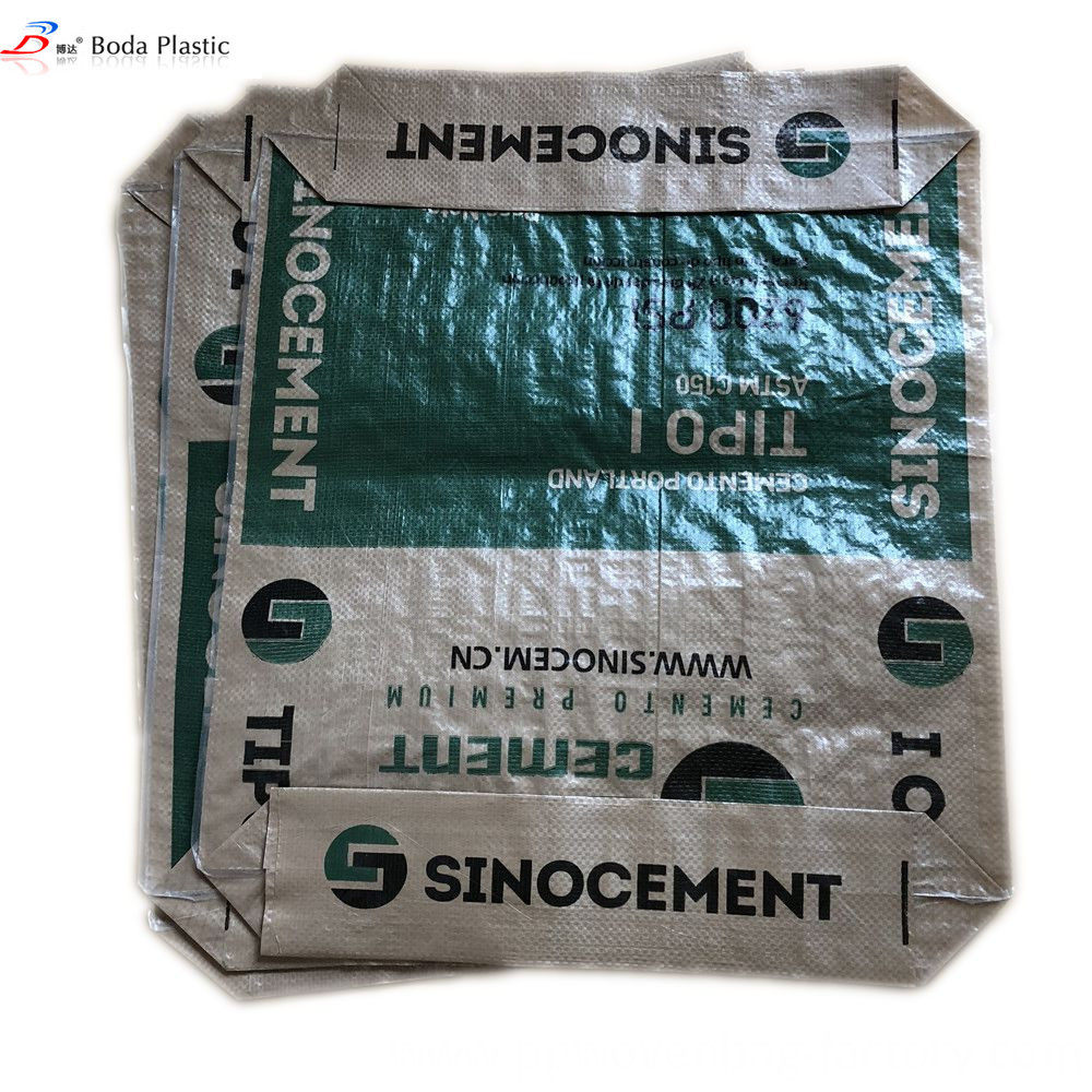 square bottom bag cement woven polypropylene valve bag 